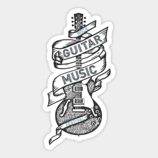 Guitar Music Festival Sticker